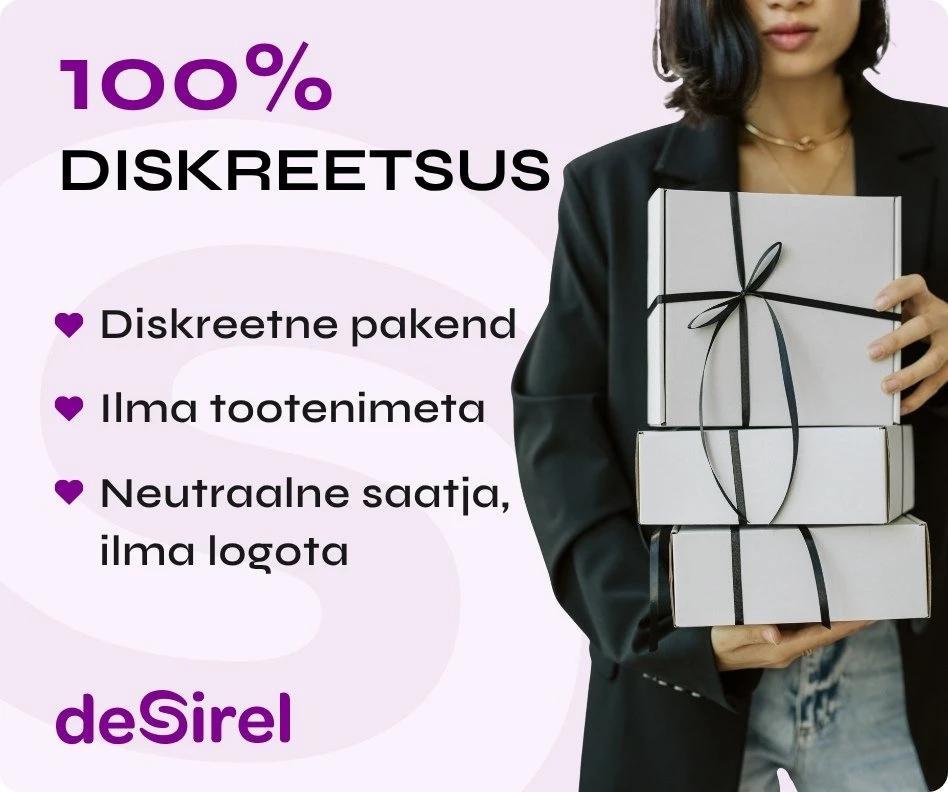 Üle 20-aastase professionaalse kogemusega oleme täiuslikult omandanud diskreetsuse kunsti, et tagada sinu privaatsus ja meelerahu.  | Desirel Sex shop Eesti