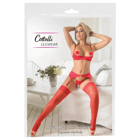 Cottelli - pitsist sukad - punane - 5/XL