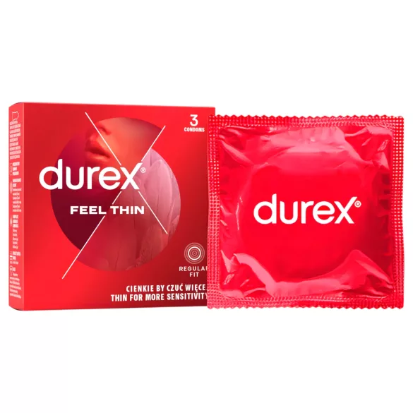 Durex Feel Thin - naturaalset tunnet pakkuv kondoom (3 tk)