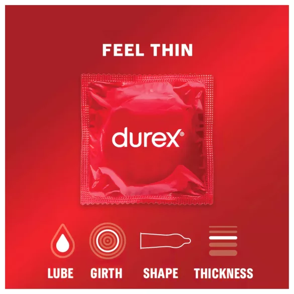Durex Feel Thin - naturaalset tunnet pakkuv kondoom (3 tk)