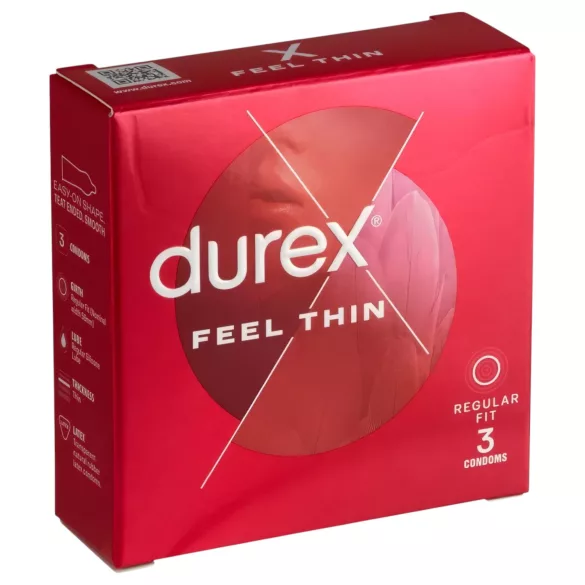 Durex Feel Thin - naturaalset tunnet pakkuv kondoom (3 tk)