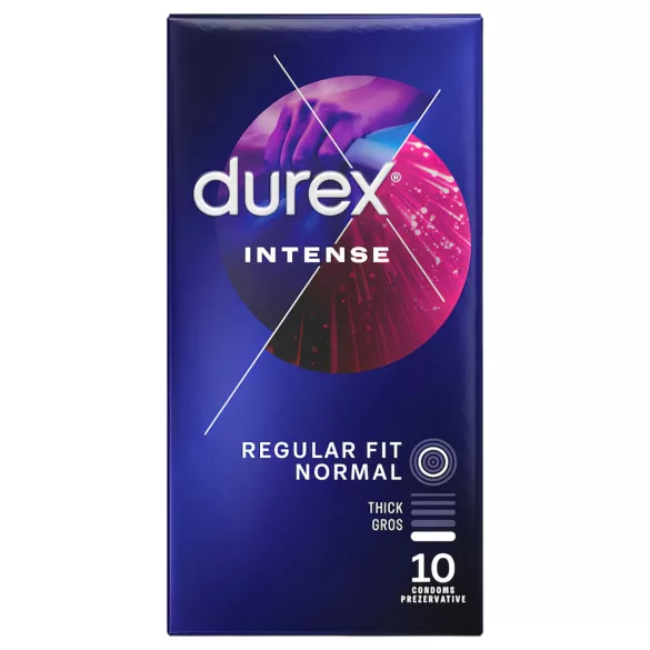 Durex Intense - kondoomid - sooneline ja täpiline - 10 tk