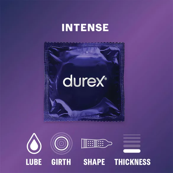 Durex Intense - kondoomid - sooneline ja täpiline - 10 tk