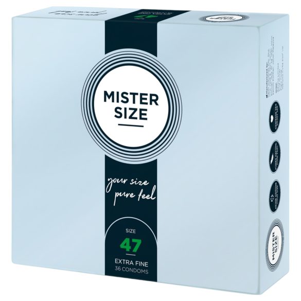 Mister Size õhukesed kondoomid - 47mm (36tk)