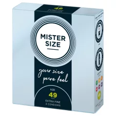 Mister Size - õhuke kondoom - 49mm - 3 tk