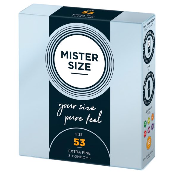Mister Size õhuke kondoomid - 53mm (3 tk)