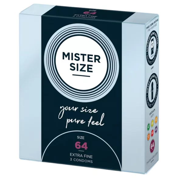 Mister Size - õhuke kondoom - 64 mm - 3 tk