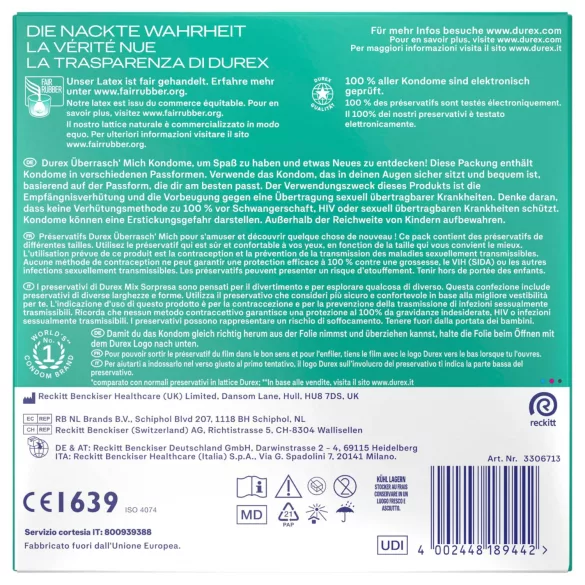 Durex Surprise Me - kondoomide komplekt 30 tk