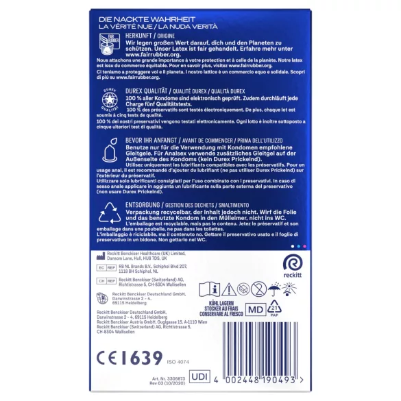 Durex Intense - orgasmilised kondoomid (10 tk)