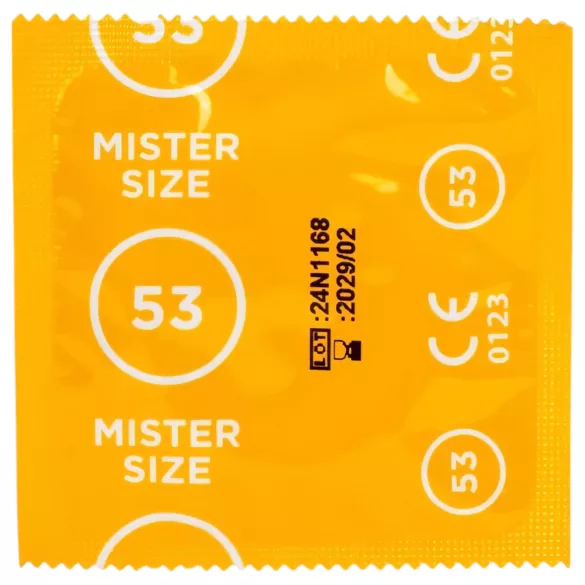 Mister Size - kondoomide proovikomplekt peenismõõtjaga - 3 tk