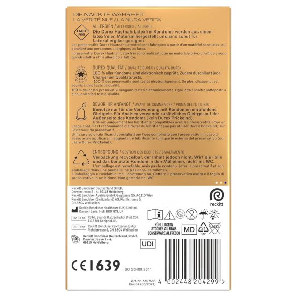 Durex Hautnah - lateksivaba kondoomid - 10 tk