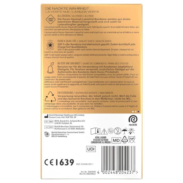 Durex Hautnah - lateksivaba kondoom - 16 tk