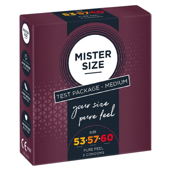 Mister Size kondoomide testikomplekt - 3 tk.