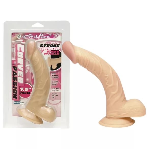 NMC - kõver dildot - naturaalne - 19 cm