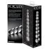 Icicles No. 2 - klaaskuulidega dildo (läbipaistev)
