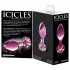 Icicles nr 48 - lilleline klaasist anaalplugg (roosa)