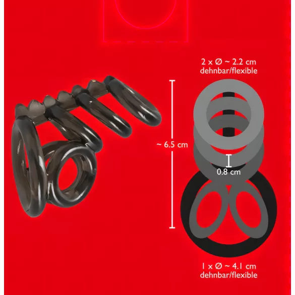 Bad Kitty - peenise- ja munandirõngas ogadega