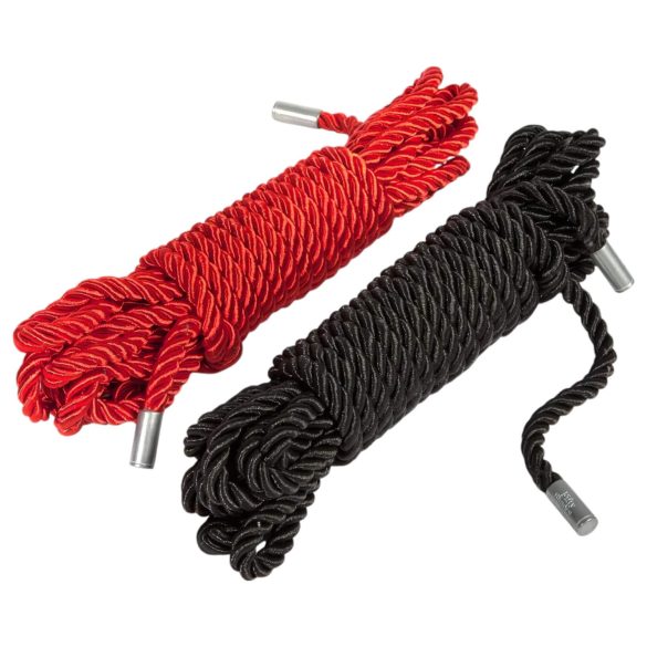 Fifty Shades of Grey - sidumisköie komplekt - hall ja must