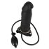 You2Toys - Täispuhutav Kinnitatav Dildo - õõnes silikoon (must)