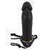 You2Toys - Täispuhutav Kinnitatav Dildo - õõnes silikoon (must)