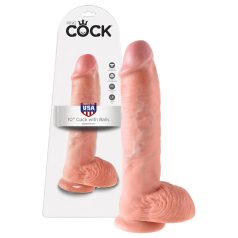   King Cock - realistlik peenisega dildo munanditega - 25 cm naturaalne