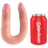 King Cock kahepoolne dildo (keskmine) - naturaalne