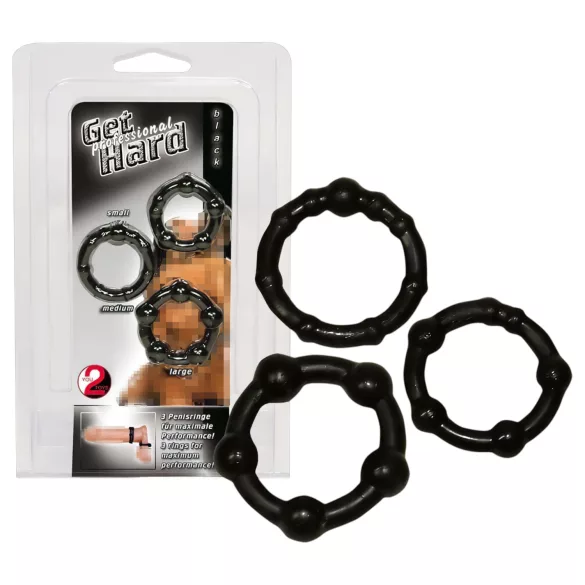 You2Toys - peeniserõngaste komplekt - must - 3 tk