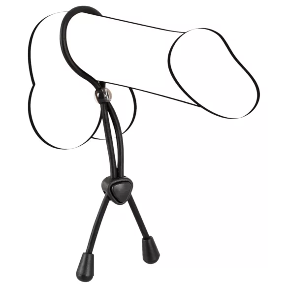 Bad Kitty - silikoonist munandi- ja peenisrõngas - must