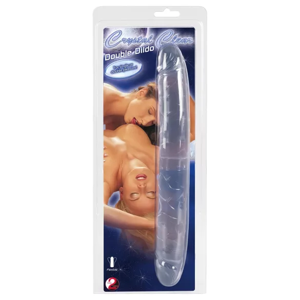 Kristall - topeltdildo - klaas - 34 cm