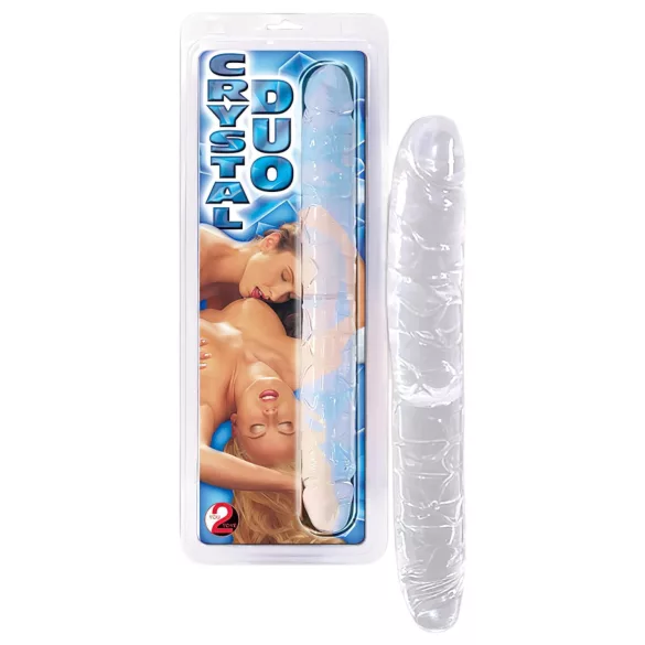 Kristall - topeltdildo - klaas - 34 cm