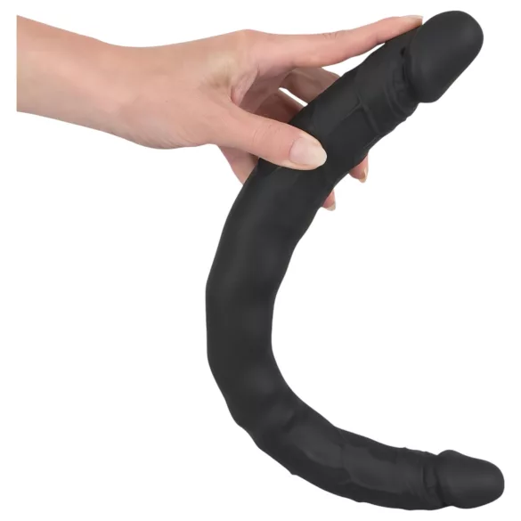 Bad Kitty - topelt dildosilikoon - must