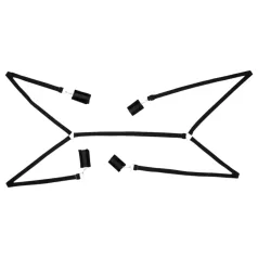   Bad Kitty - voodikinnitusega käerauad ja jalarauad komplekt - plüüs, 5-osaline