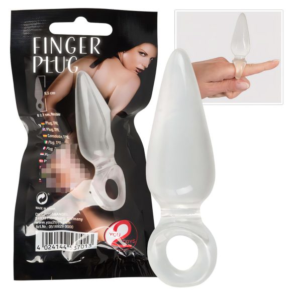 You2Toys - Finger Plug - sõrmeanuse plugi (läbipaistev)