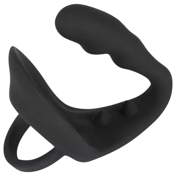 Black Velvets - anaaldildo + peenise- ja munandiring (must)