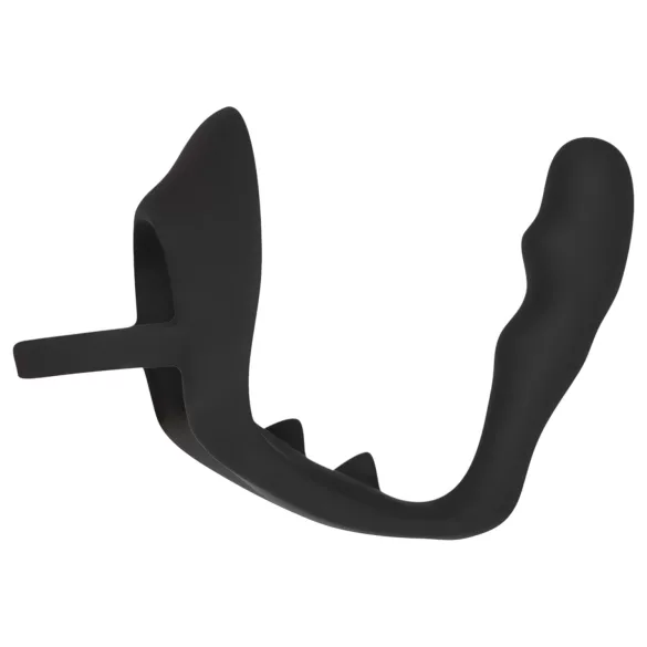 Black Velvets - anaaldildo + peenise- ja munandiring (must)