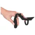 Black Velvets - anaaldildo + peenise- ja munandiring (must)