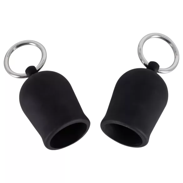 Black Velvets - nibu vaakumpump metallrõngaga - must