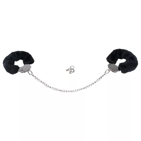 You2Toys - karvased käerauad pika ketiga - must