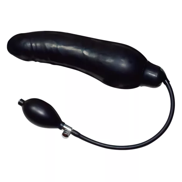 You2Toys - täispuhutav anaaltapp pumpaga - lateks must suur