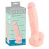 Meditsiiniline silikoon dildo (18cm) - naturaalne