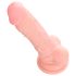 Meditsiiniline silikoon dildo (18cm) - naturaalne