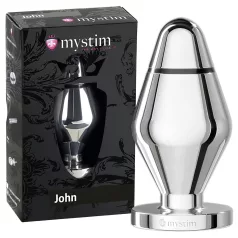 mystim Little John - elektro anaalpistik - suur hõbedane