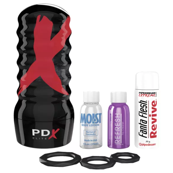 PDX Elite - vaakumiga masturbaator - manuaalne imufunktsioon - naturaalne