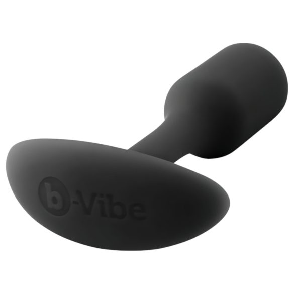 b-vibe Snug Plug 1 - anaal plug sisemise raskusega (55g) - must