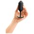 b-vibe Snug Plug 3 - kahekordne anaalplug (180g) - must