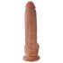 King Cock 9 munanditega dildo (23 cm) - pruun