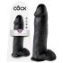 King Cock 12 suur munanditega dildo (30 cm) - must