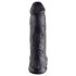 King Cock 12 suur munanditega dildo (30 cm) - must