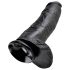 King Cock 12 suur munanditega dildo (30 cm) - must