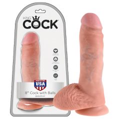 King Cock - dildo munanditega - 20 cm - naturaalne